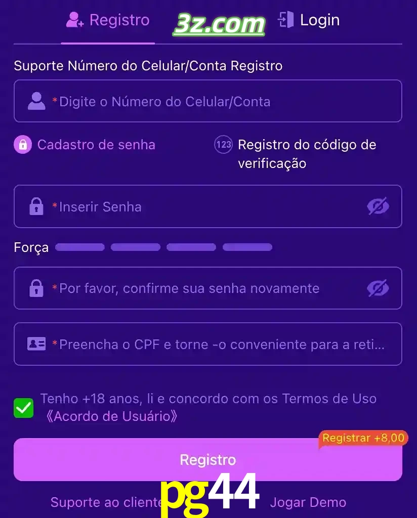bonus de cadastro imediato